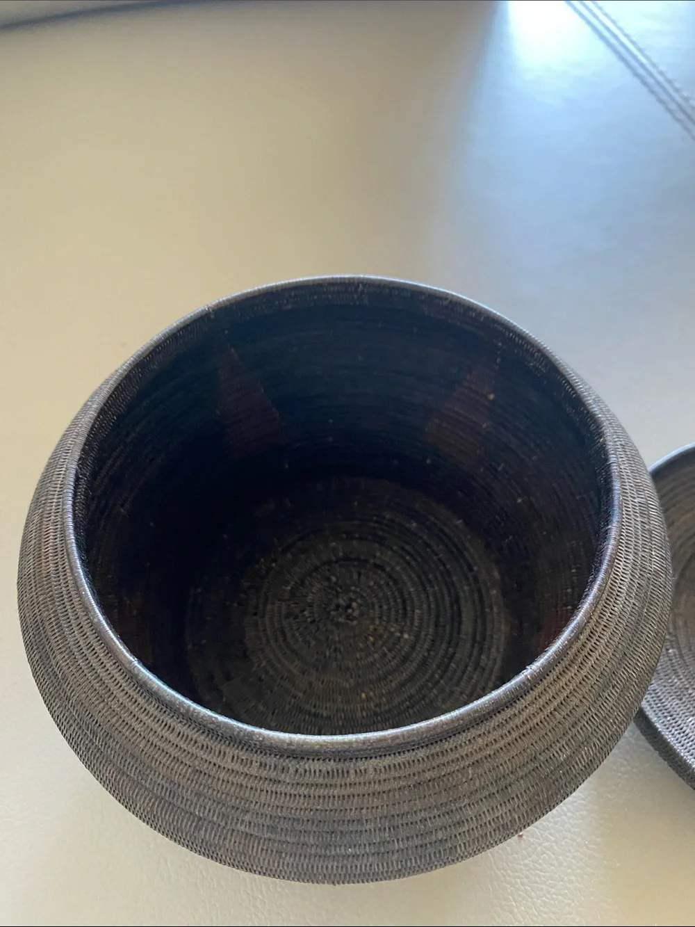 Handwoven  Lidded Basket  container